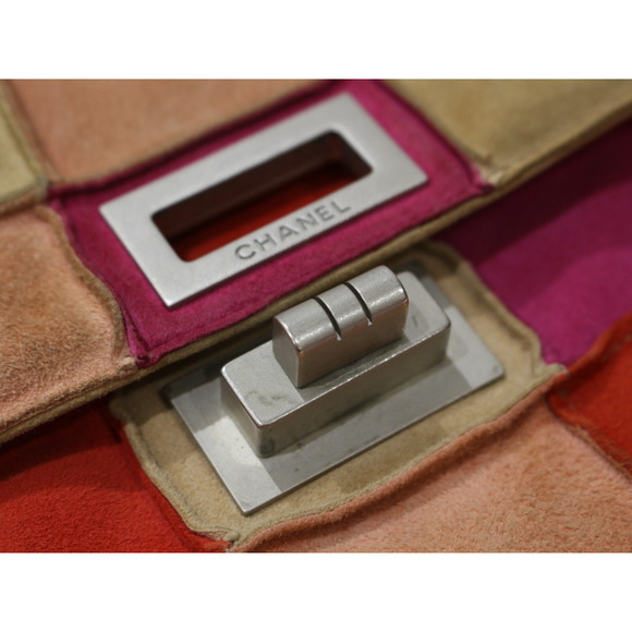 Chanel Patchwork Bag Chain Shoulder Suede 2.55 Multicolor - Picture 15 of 16